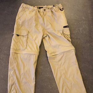 Beige Baggy Cargo Pants